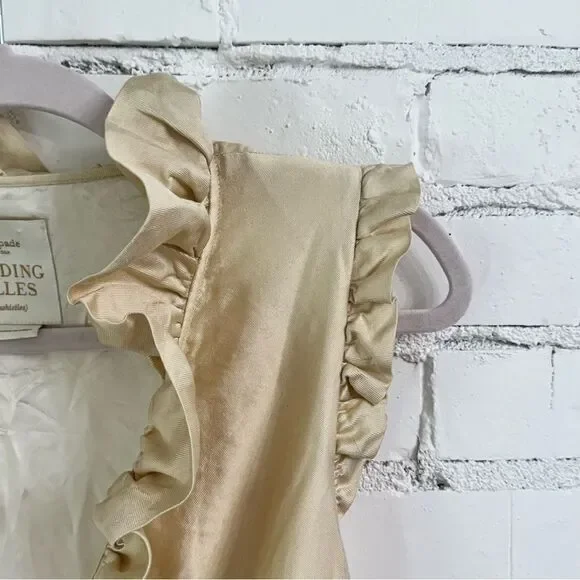 Exquisite Ivory Ruffle Wrap Midi Dress | Romantic Wedding Guest Quiet Luxury 10 - Picture 4 of 6